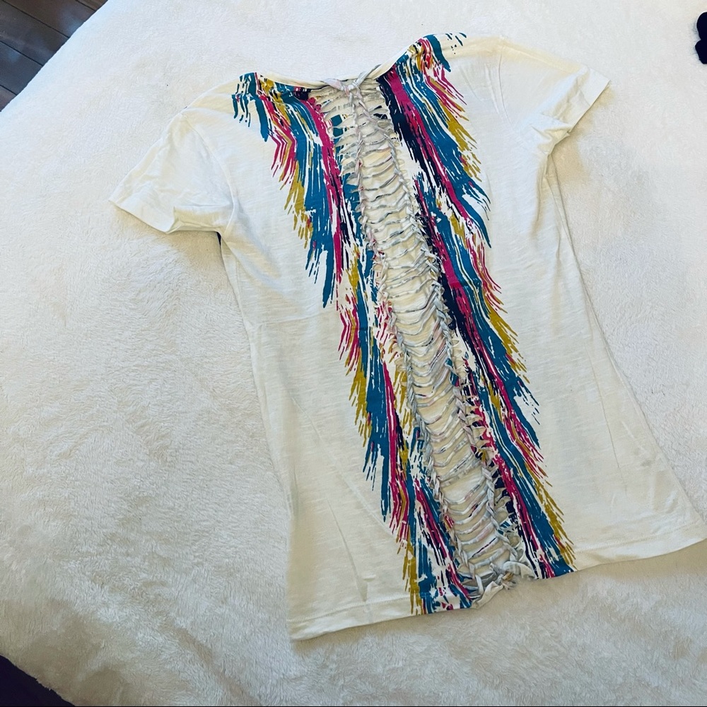 NEW Open Back Pattern T-Shirt - Picture 11 of 14